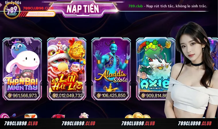 Kho Slots 789 Club hấp dẫn, trúng lớn mỗi ngày